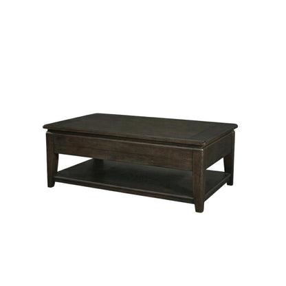 Mahogany Lift Top Cocktail Table – Modern Coffee Table with Storage