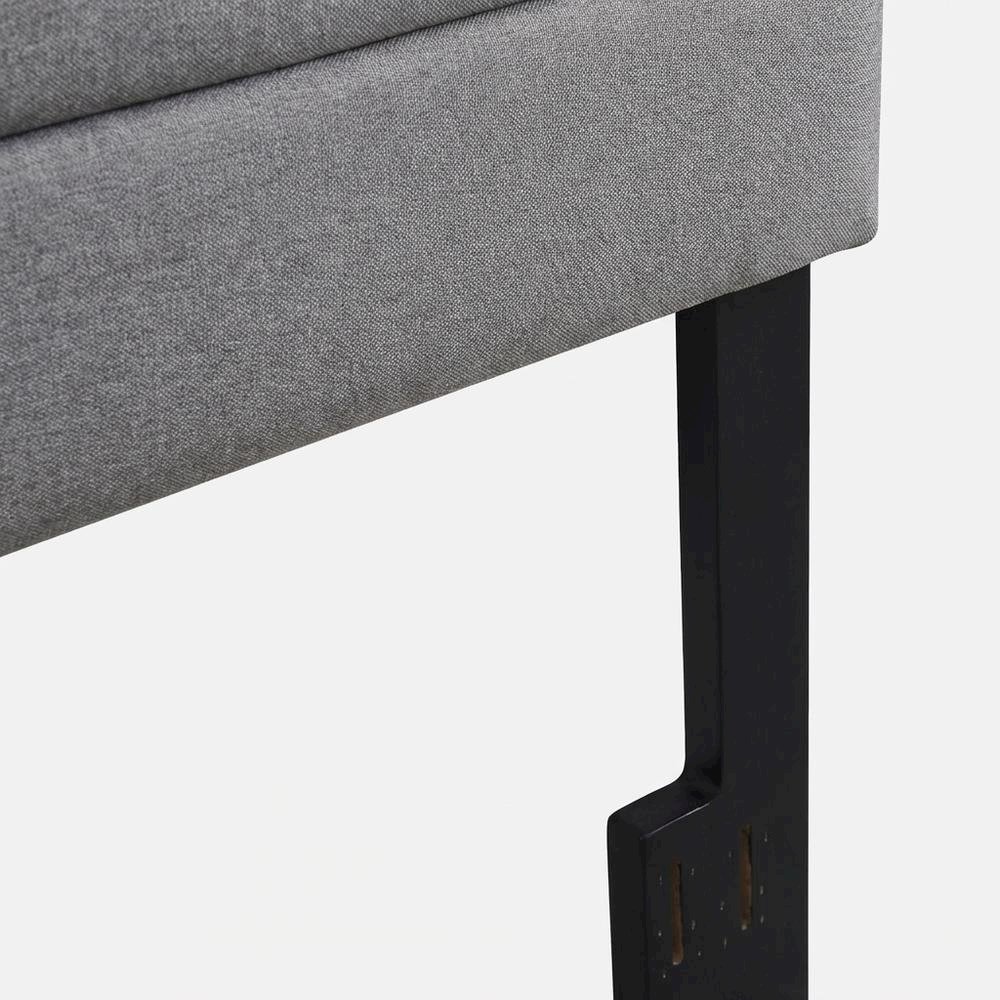 Light Gray Twin Headboard with Durable Finish and Classic Design for Bedroom