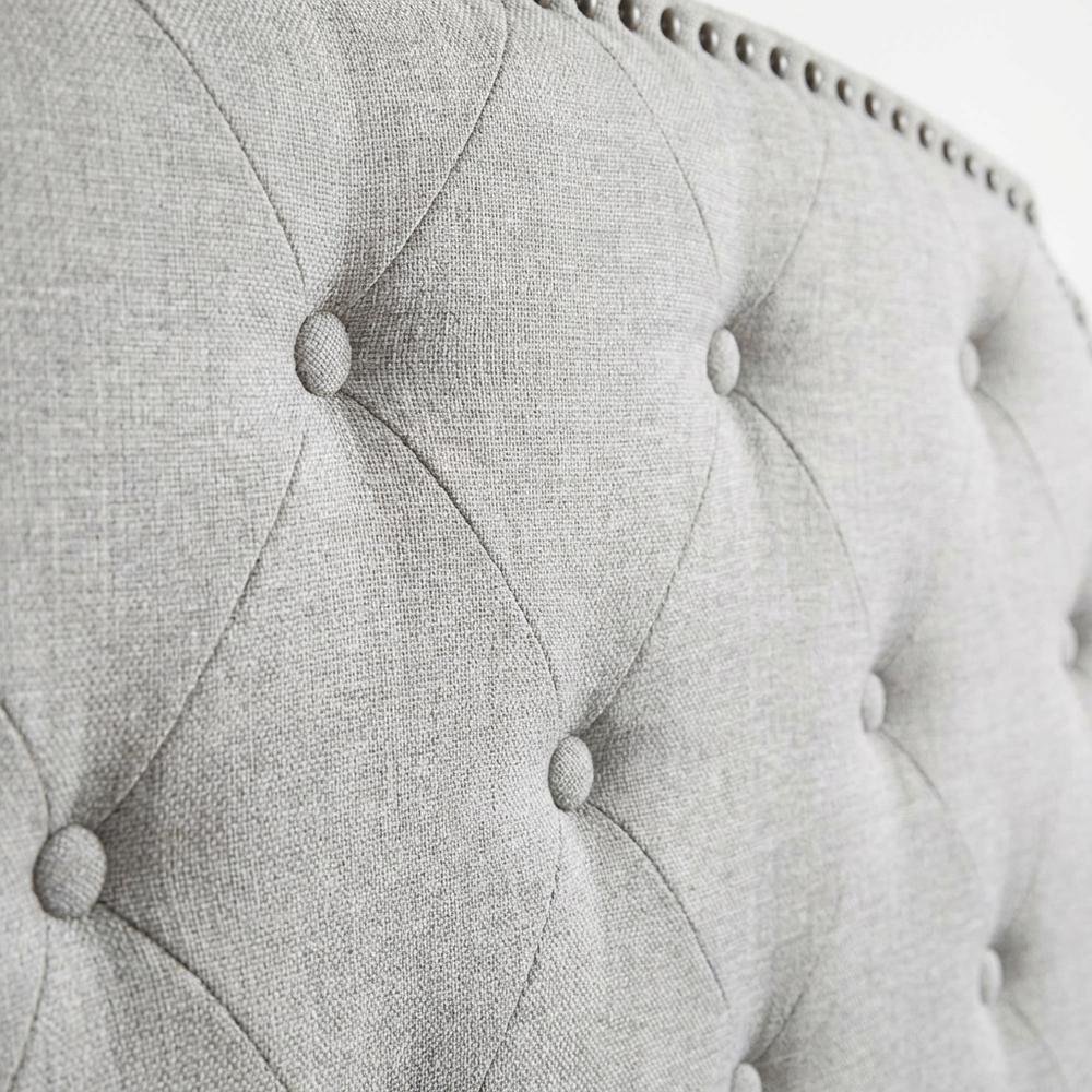 Light Gray Upholstered Twin Headboard with Soft Fabric and Durable Frame