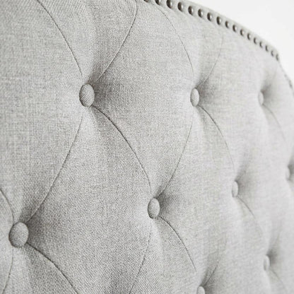 Light Gray Upholstered Twin Headboard with Soft Fabric and Durable Frame