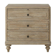 Sand-Colored Nightstand with 3 Drawers and Casual Transitional Style