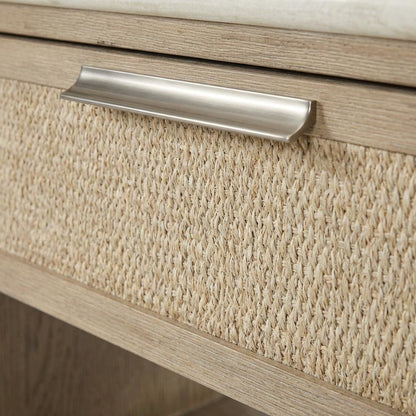 Toffee Nightstand with Rope Fronts and Transitional Style