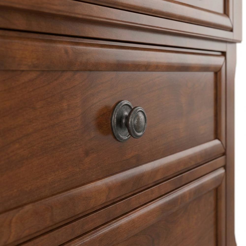 Cherry Nightstand with Storage Drawer and Smooth Finish