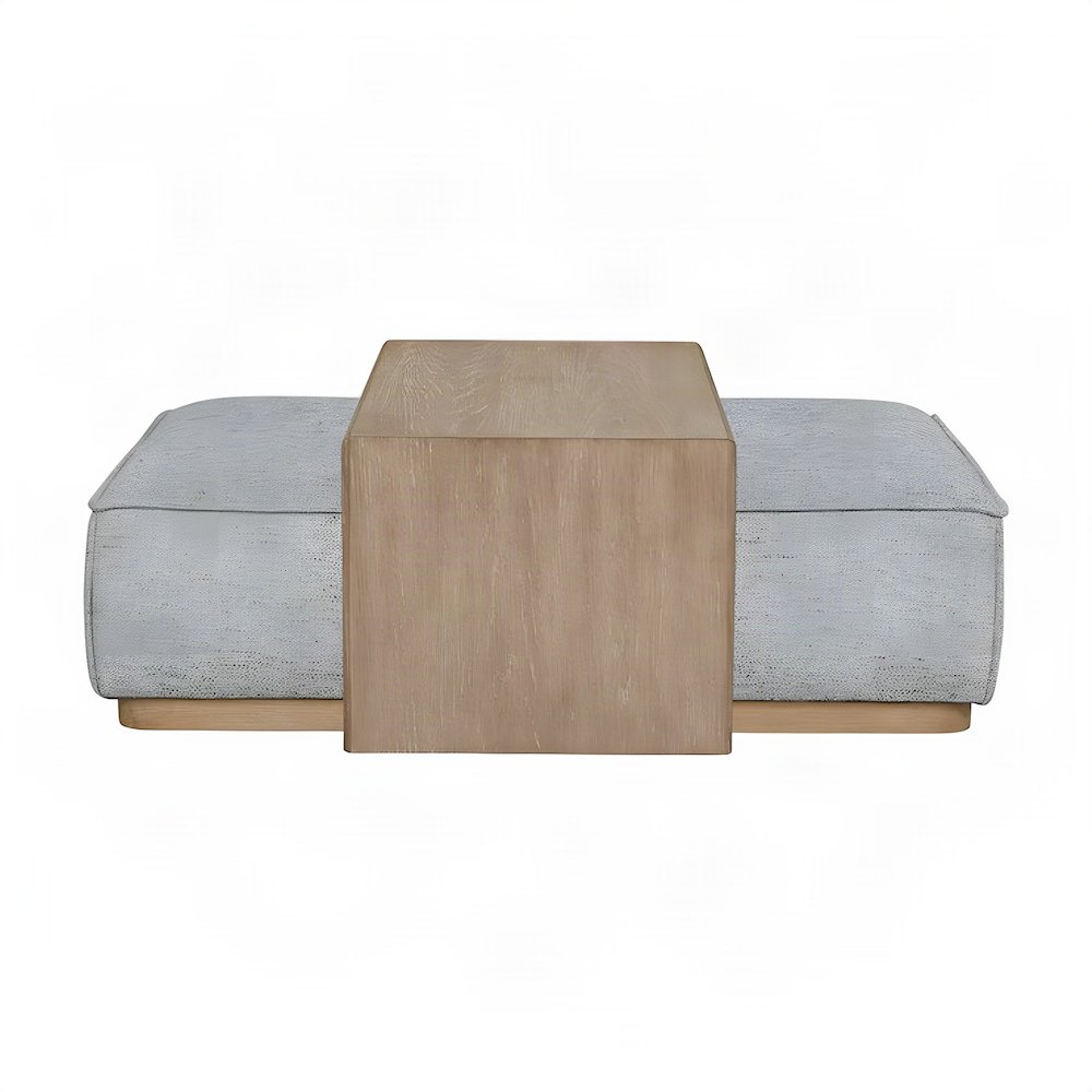 Upholstered Transitional Oversized Cocktail Ottoman and Foot Rest