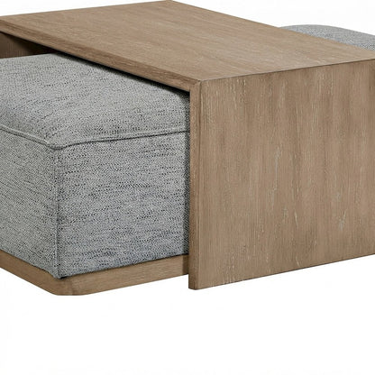 Upholstered Transitional Oversized Cocktail Ottoman and Foot Rest