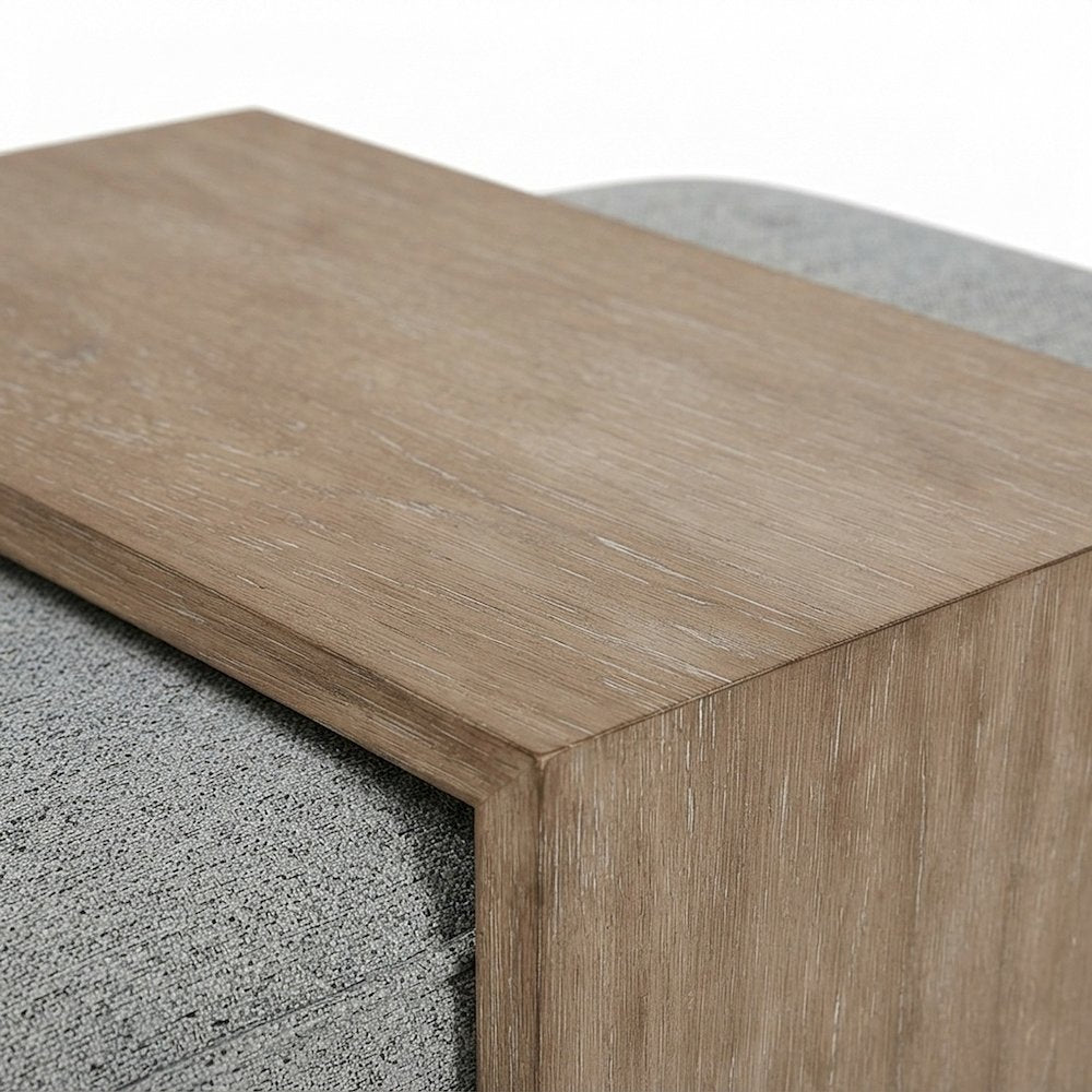 Upholstered Transitional Oversized Cocktail Ottoman and Foot Rest