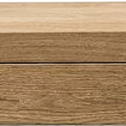 Elm Veneer and Hardwood Writing Desk with USB Port, Transitional, Latte