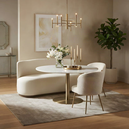 Upholstered Dining Bench with Padded Seat, Transitional Style, Cocoa