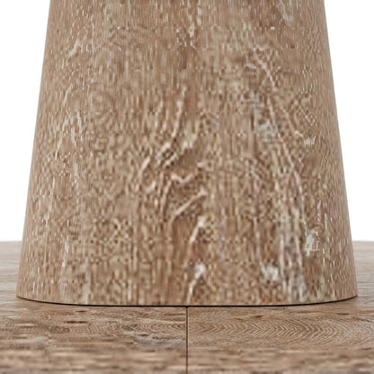 Oval Single Pedestal Dining Table in Veneer, Transitional Style, Cocoa