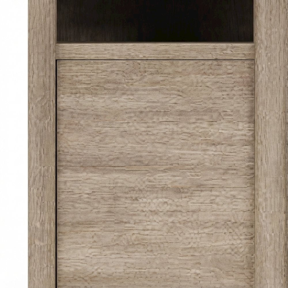 Rubberwood and Mindi Veneer Transitional Casual Sofa Console Table, Sand