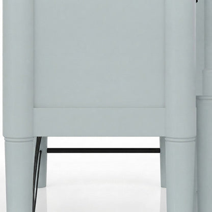 Mindi Veneer Breakfront Sideboard Buffet with Doors and Shelves, Ocean