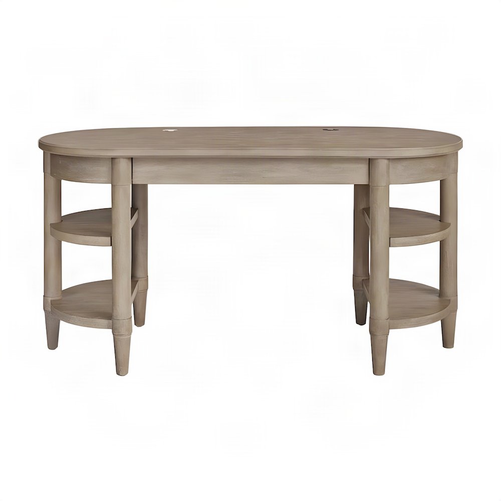 Rubberwood and Mindi Veneer Jr. Executive Computer Office Desk, Sand