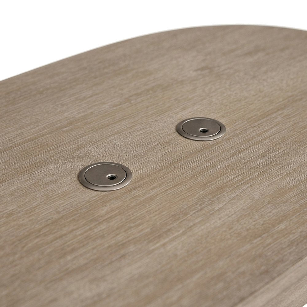 Rubberwood and Mindi Veneer Jr. Executive Computer Office Desk, Sand