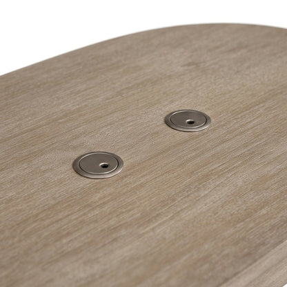 Rubberwood and Mindi Veneer Jr. Executive Computer Office Desk, Sand
