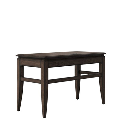 Brown Wooden Writing Desk with Drawer – Vintage Wood Computer Desk