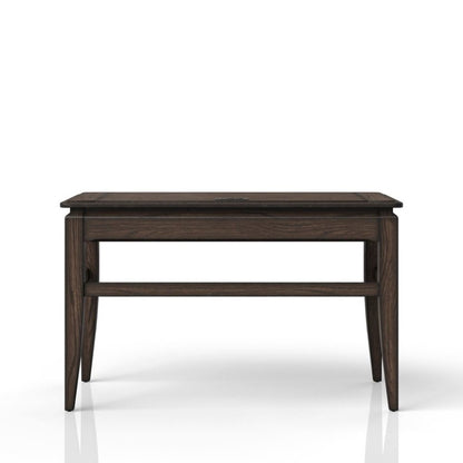 Brown Wooden Writing Desk with Drawer – Vintage Wood Computer Desk
