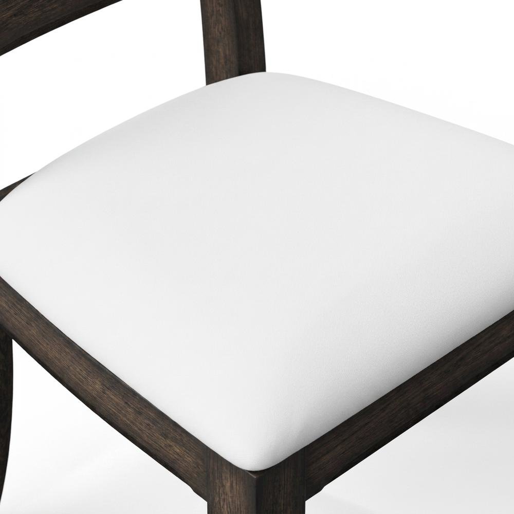 Solid Rubberwood Desk Chair with Elm Veneer Back for Dining Room