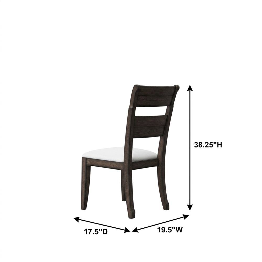 Solid Rubberwood Desk Chair with Elm Veneer Back for Dining Room
