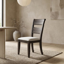 Solid Rubberwood Desk Chair with Elm Veneer Back for Dining Room