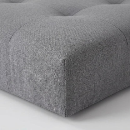 Gray Upholstered King Headboard with Rubberwood Frame and Stylish Design