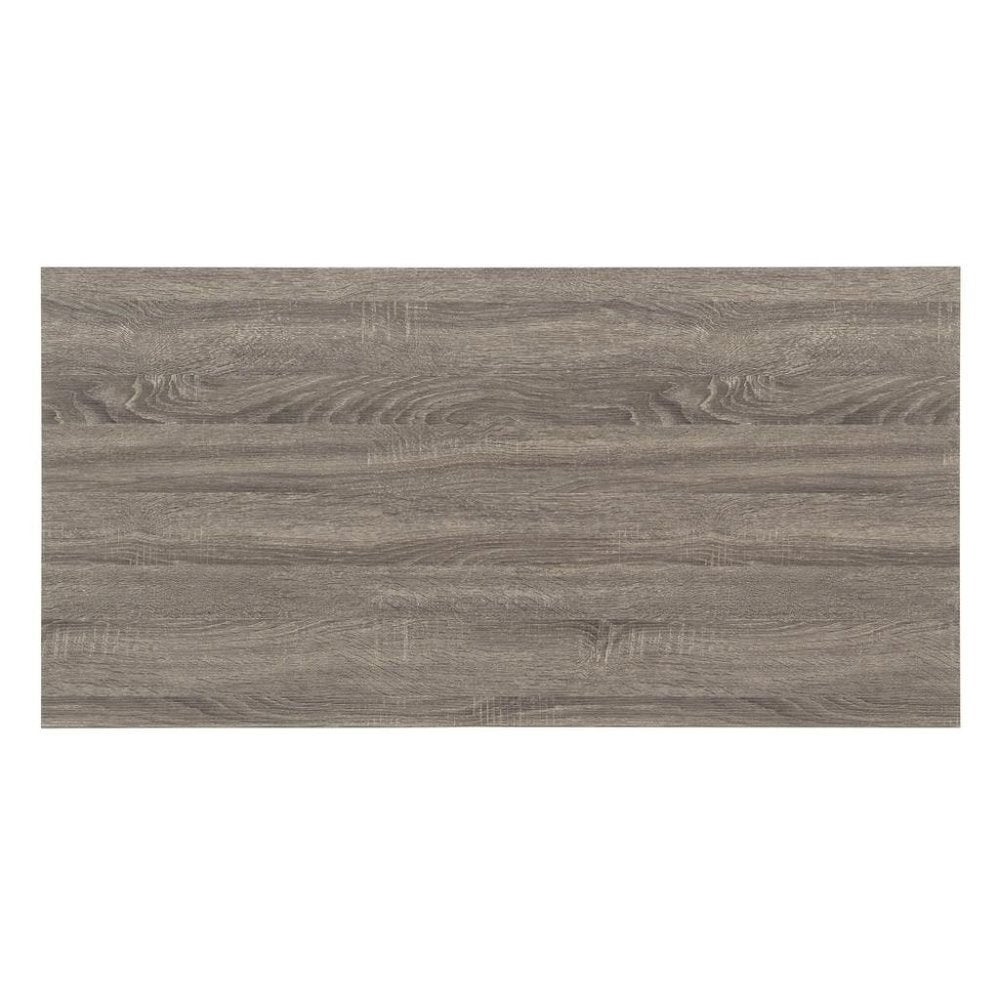 Gray Wood Desk with Storage – Compact Computer Desk and Work Table