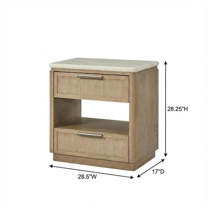 Toffee Nightstand with Rope Fronts and Transitional Style