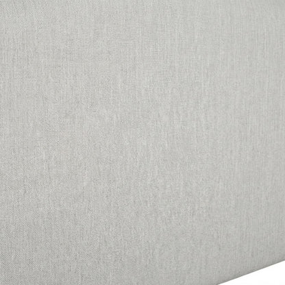 Off White Upholstered Twin Headboard with Soft Fabric and Classic Design