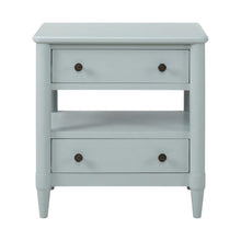 Ocean-Colored Nightstand with Transitional Casual Style for Bedroom Decor
