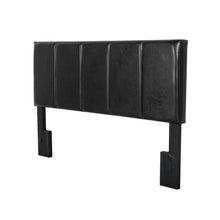 Black Upholstered Twin Headboard with Soft Fabric and Sturdy Frame Design