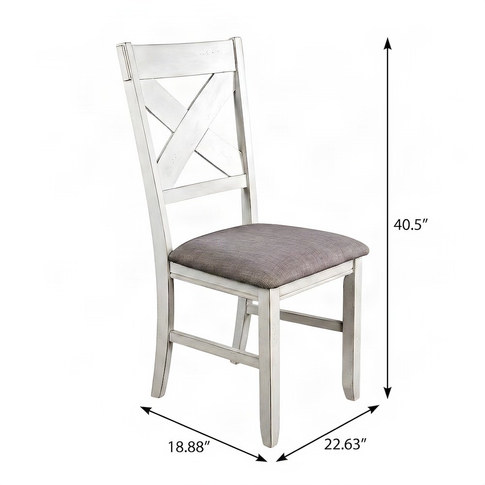Rubberwood Solid High-Back Windsor Farmhouse Dining Chairs Set of 2