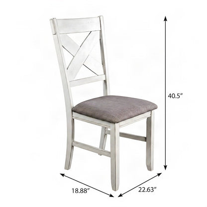 Rubberwood Solid High-Back Windsor Farmhouse Dining Chairs Set of 2