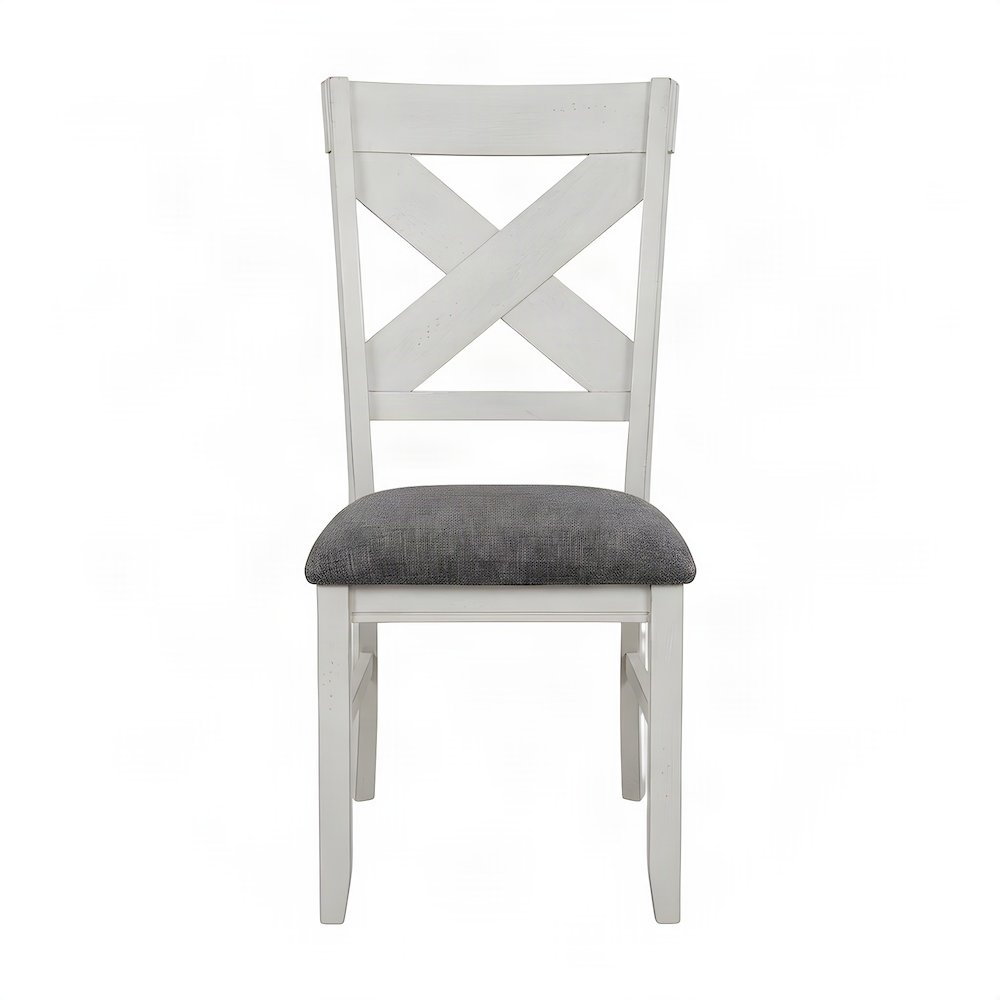 Rubberwood Solid High-Back Windsor Farmhouse Dining Chairs Set of 2