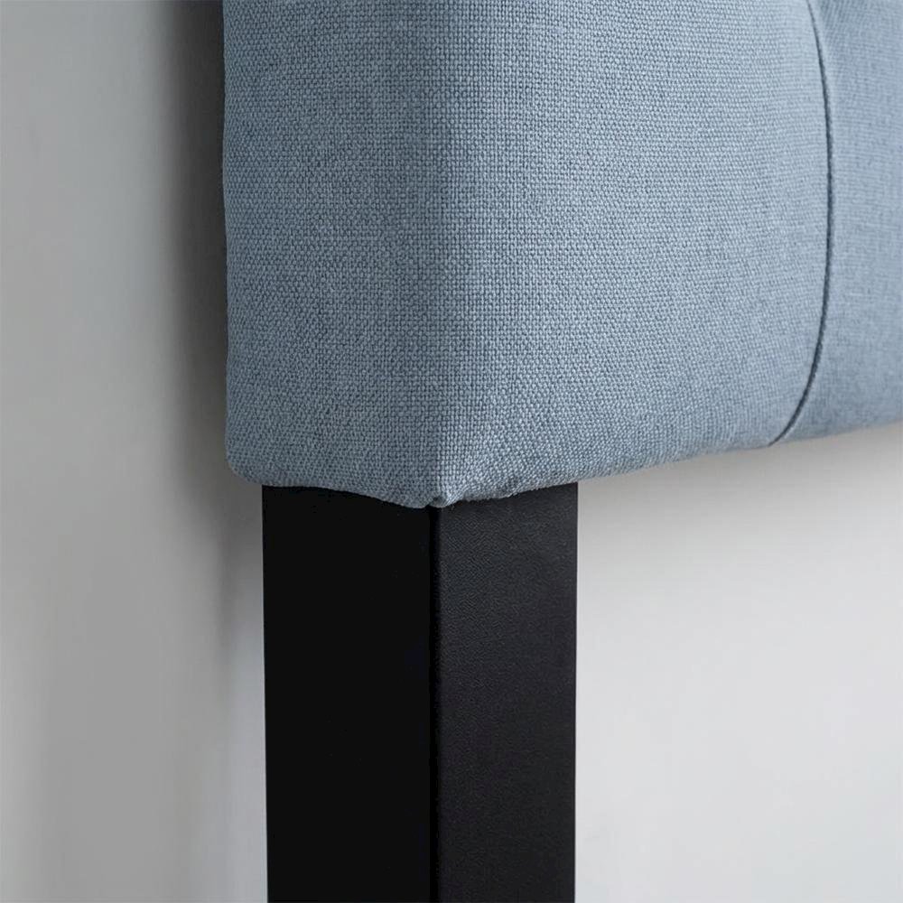 Light Blue Upholstered Twin Headboard with Soft Fabric and Sturdy Frame