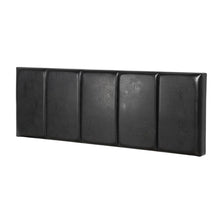 Black Upholstered King Headboard with Solid Rubberwood Frame and Durable Finish