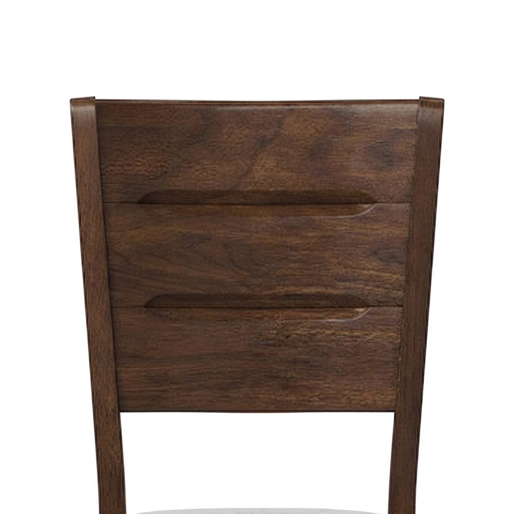 Solid Rubberwood Mid-Century Modern Wood Dining Chairs, Set of 2