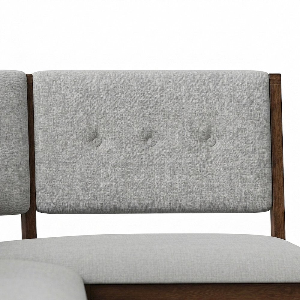Solid Rubberwood L-Shaped Corner Bench, Banquette Dining Seat