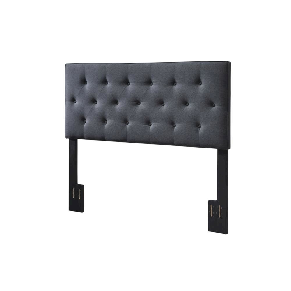 Black Upholstered King Headboard with Elegant Finish and Durable Frame