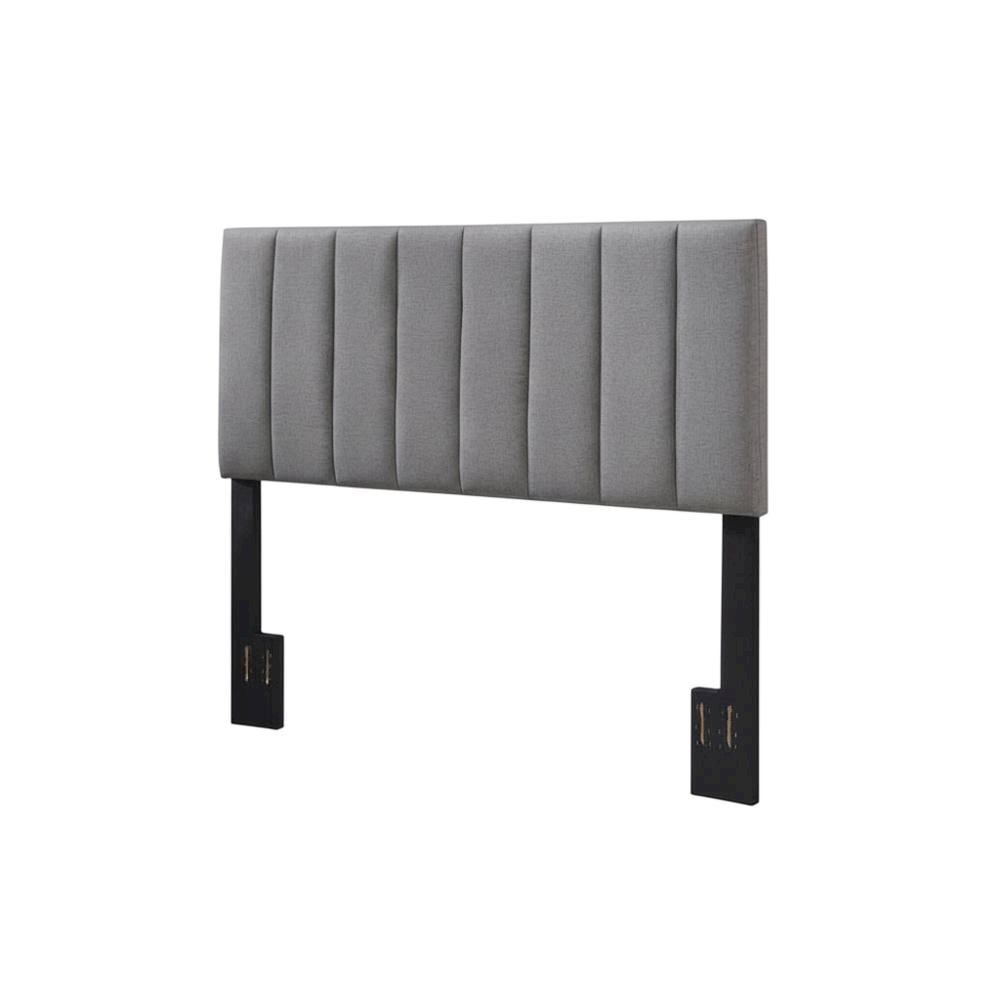Gray Twin Upholstered Headboard with Padded Design for Comfortable Support