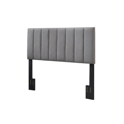 Gray Twin Upholstered Headboard with Padded Design for Comfortable Support