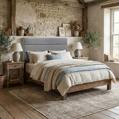 Light Gray Twin Headboard with Durable Finish and Classic Design for Bedroom
