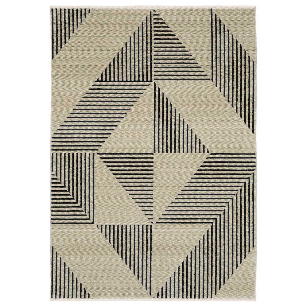 4X6 Casual Rug Made of Polyester, Beige color