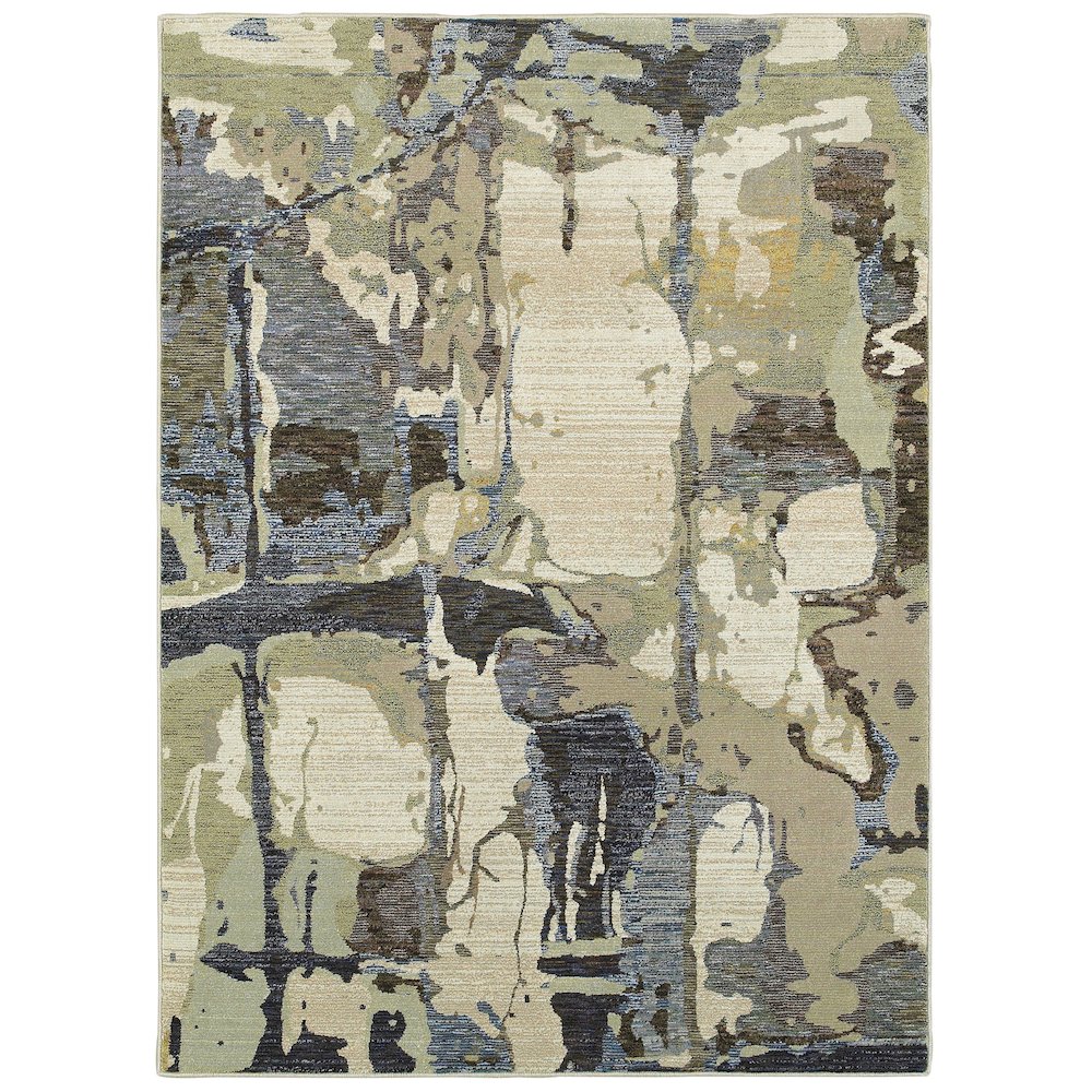 EVOLUTION Blue 3' 3 X  5' 2 Area Rug