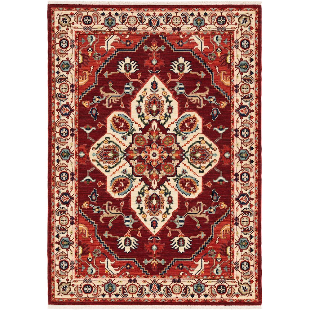 LILIHAN Red 3' 3 X  5' Area Rug