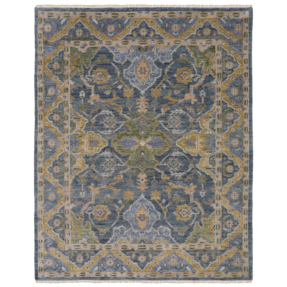 Traditional Rug 6' X  9' Size in Blue/ Green Color