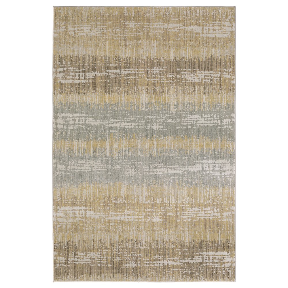 Contemporary Rug 3' 3" X  5' Size in Gold/ Brown Color