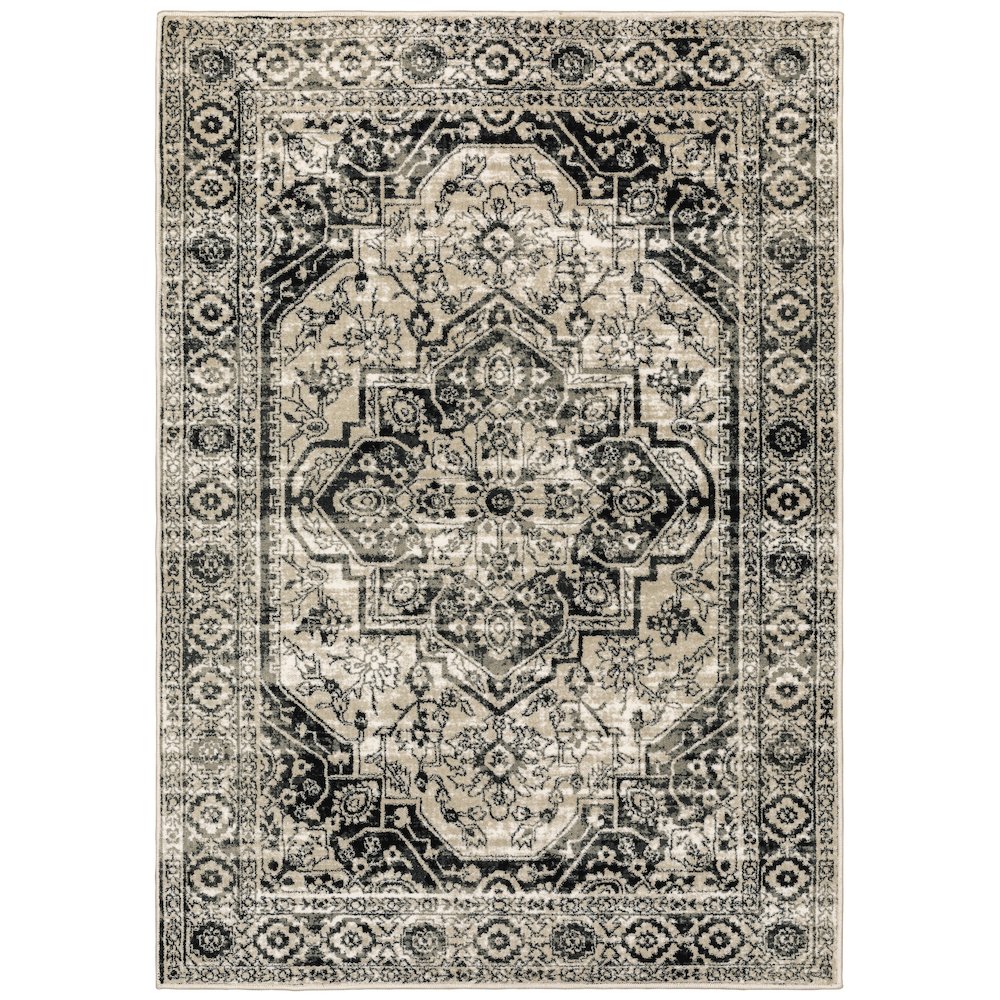 GEORGIA Grey 6' 7 X  9' 2 Area Rug