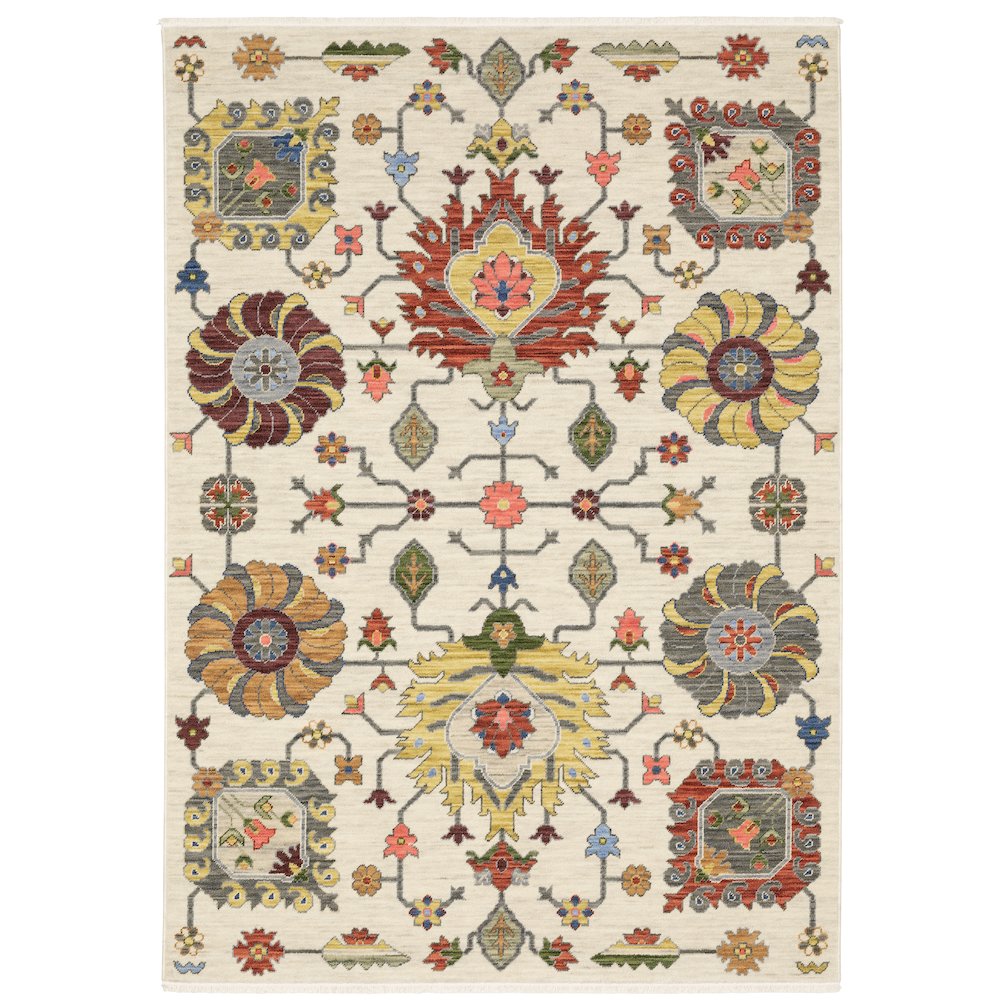 LUCCA Ivory 5' 3 X  7' 6 Area Rug