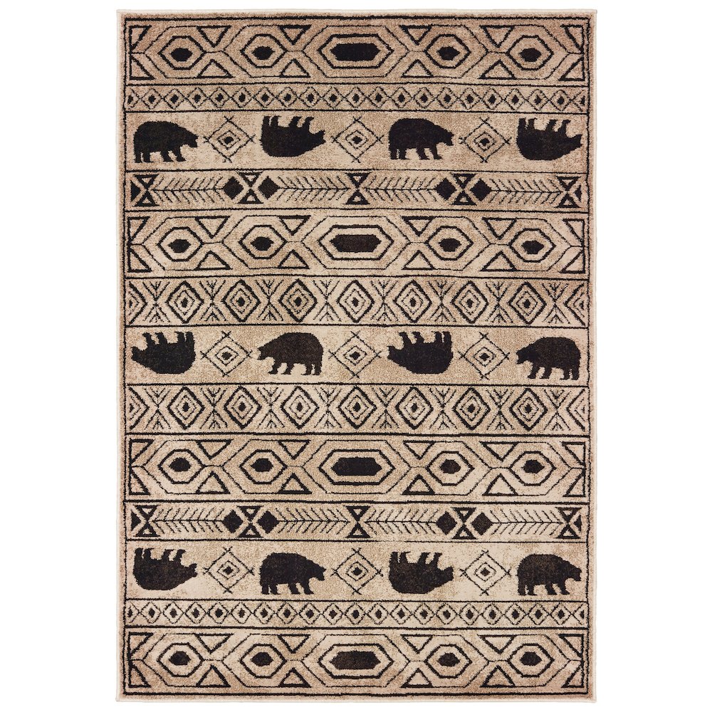WOODLANDS Ivory 6' 7 X  9' 2 Area Rug