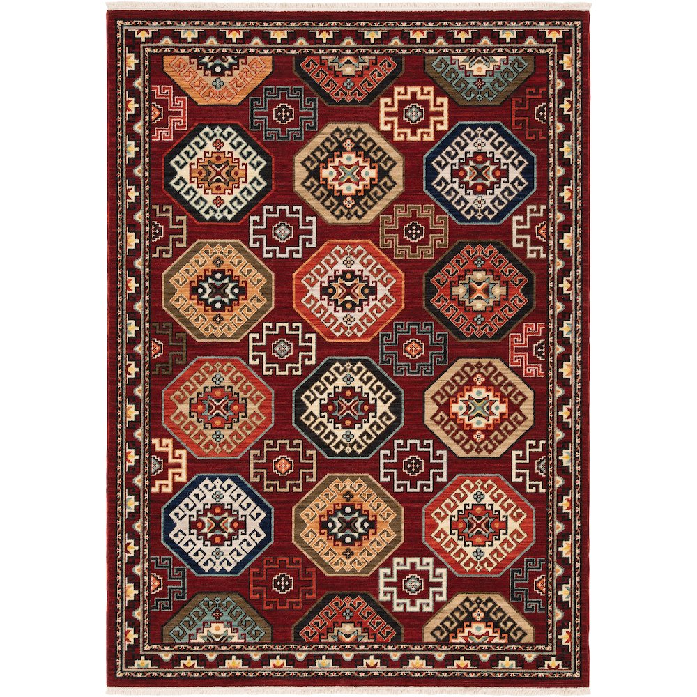 LILIHAN Red 7'10 X 10'10 Area Rug