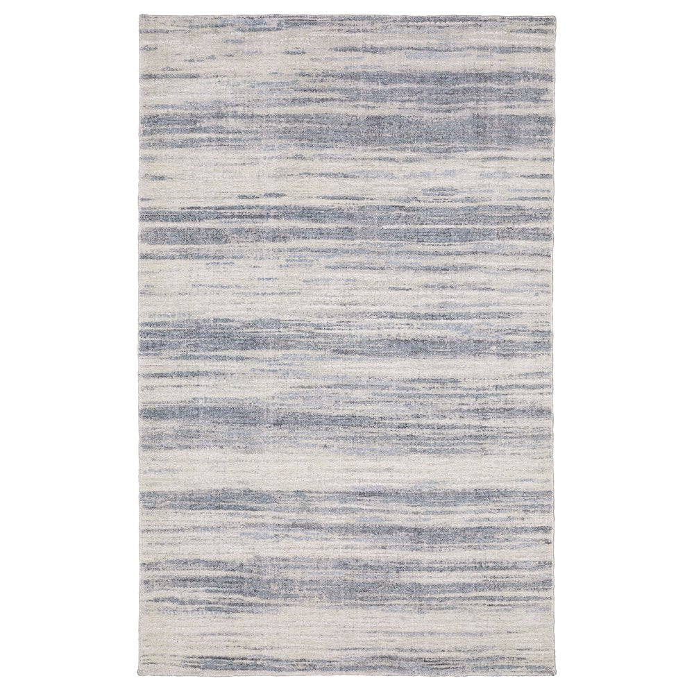 Casual Rug 10' X 14' Size in Ivory/ Blue Color
